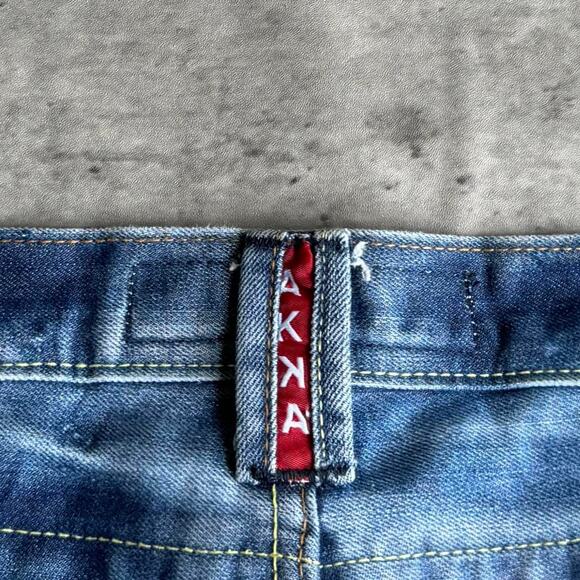 Vintage Y2K Baggy Wide Leg Skater Grunge Cyber Tech Streetwear Denim Jeans - Picture 4 of 5